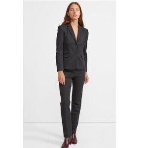 Theory Pantsuit Knit Twill Houndstooth blazer and tailored trouser